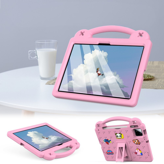 Gyermek tok Xiaomi Pad 7 / 7 Pro, Cute Patterns, állvánnyal, rózsaszín
