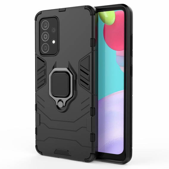 Telefontok a Samsung Galaxy A72 5G / A72 LTE, Kickstand Ring, fekete