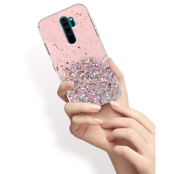 Telefontok a Xiaomi Redmi Note 8 Pro, Glittery, rózsaszín