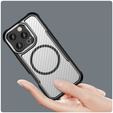 Tok a iPhone 16 Pro, Fusion Hybrid Carbon, MagSafe-hoz, fekete