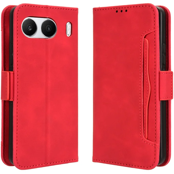 Pattintható tok a OnePlus Nord 4, Card Slot, piros
