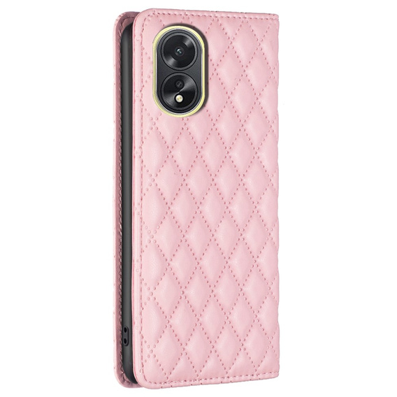 Pattintható tok a Oppo A38 4G, Wallet, BINFEN COLOR, rózsaszín