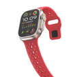 Szilikon szíj Apple Watch 1/2/3/4/4/5/6/7/8/SE/ULTRA 42/44/45/45/49MM órához, piros