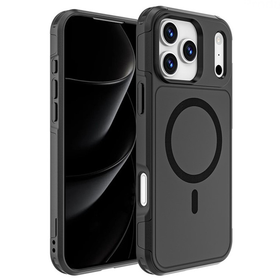 MagForce tok iPhone 17 Pro Max készülékhez, MagSafe-hoz, páncélozott, fekete