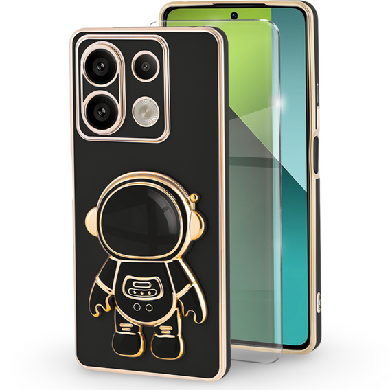 Tok Xiaomi Redmi Note 13 Pro 5G, Astronaut, fekete + 9H edzett üveg