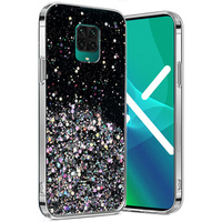 Telefontok a Xiaomi Redmi Note 9S / 9 Pro, Glittery, fekete