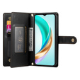 Pattintható tok a Honor Magic 7 Lite, Wallet Zipper Pocket, fekete