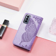 Pattintható tok a Infinix Hot 50 Pro+ 4G, Butterfly, lila