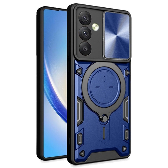 Páncélozott tok Samsung Galaxy A54 5G, CamShield Slide, kék