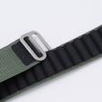 Nylon szíj Apple Watch 1/2/3/4/4/5/6/7/8/SE/ULTRA 42/44/45/45/49mm, zöld  / fekete