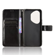 Pattintható tok a Honor 400 Pro 5G, Crazy Horse Wallet, fekete