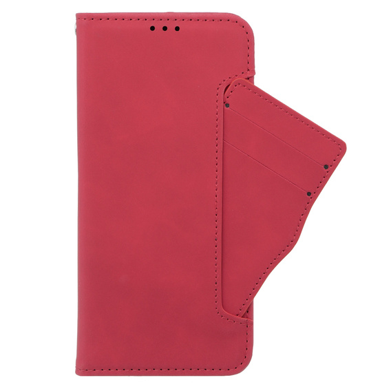 Pattintható tok a Oppo A38 4G / Oppo A18 4G, Card Slot, piros