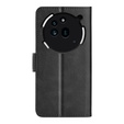Pattintható tok a Nothing Phone 3a Pro, Leather Wallet, fekete