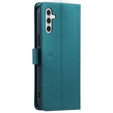 Flap tok Samsung Galaxy A55 5G, Rhombus Crossbody Leather, sötétzöld