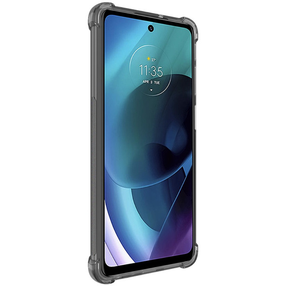 IMAK Telefontok a Motorola Moto G71 5G, Dropproof, átlátszó / fekete