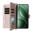 Tok patenttal a Xiaomi Poco F7 Pro-hez, Crossbody Leather Wallet, rózsaszín