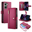 Pattintható tok a Xiaomi Poco X7 Pro 5G, Wallet Zipper Pocket, piros