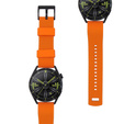 ERBORD univerzális szilikon szíj 22mm, Dual Color, narancssárga / fekete / fekete csat