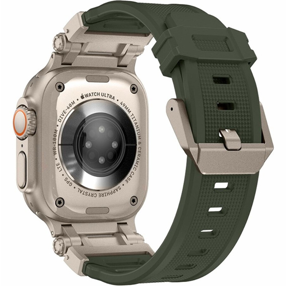 ERBORD ProTech szíj Apple Watch 1/2/3/4/4/5/6/7/8/9/SE/Ultra/Ultra 2 42/44/45/49MM, zöld