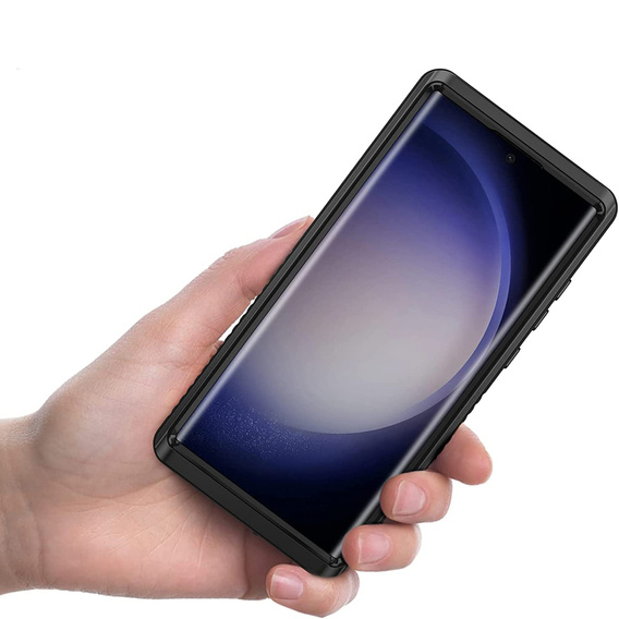 IP68 vízálló tok a Samsung Galaxy S23 Ultra, fekete