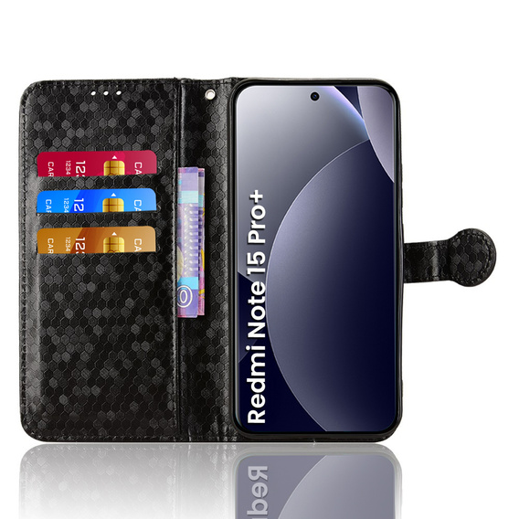 Wallet Rhombus flip tok Xiaomi Redmi Note 15 Pro Plus 5G / Poco M8 Pro 5G készülékhez