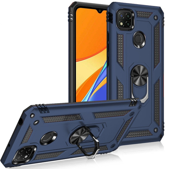 Páncélozott telefontok a Xiaomi Redmi 9C, Nox Case Ring, sötétkék