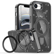 Az iPhone 16e tok, Glittery Magnetic Kickstand, fekete