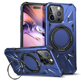 Tok iPhone 16 Pro Max-hoz, páncélozott, állvánnyal és fogantyúval, kék