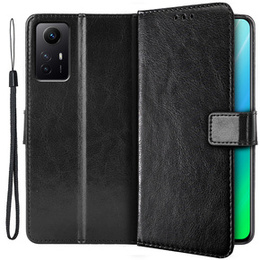 Pattintható tok a Xiaomi Redmi Note 12S, Wallet, fekete