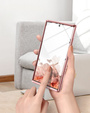 Telefontok a Samsung Galaxy S22 Ultra, Suritch Full Body Marble, rózsaszín