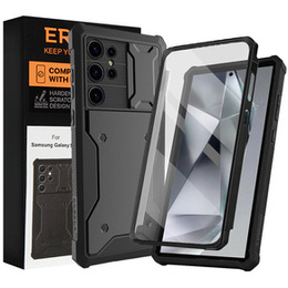 Tok Samsung Galaxy S24 Ultra, ERBORD Rugged MagSafe tok, fekete (két keret)