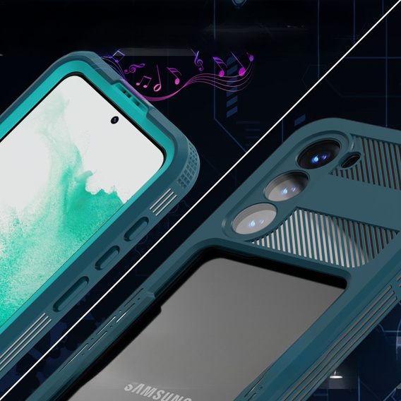 IP68 vízálló tok a Samsung Galaxy S23 Plus, zöld