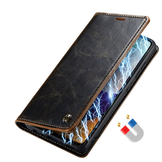 CASEME flip tok Samsung Galaxy A52/A52s, Waxy Textured, kávé