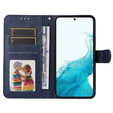 Pattintható tok a Samsung Galaxy A34 5G, Leather Wallet, sötétkék