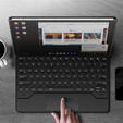 Billentyűzet tok Samsung Galaxy Tab S10+/S9 FE+ Plus/S9+/ S8+/ S7+/ S7 FE, Dexnor Magnetic Keyboard Touchpad, fekete