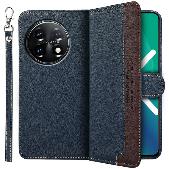 Pattintható tok a OnePlus 11 5G, KHAZNEH RFID, Dual Color, sötétkék