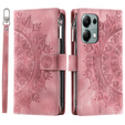 Pattintható tok a Xiaomi Redmi Note 13 Pro 4G / Xiaomi Redmi Note 14S / Xiaomi Poco M6 Pro 4G, Mandala, rózsaszín rose gold