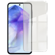 Tok Samsung Galaxy A35 5G, Fusion Hybrid, kameravédelemmel, átlátszó / fekete
