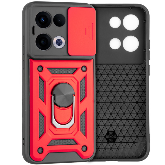 Telefontok a Oppo Reno 13, CamShield Slide, piros