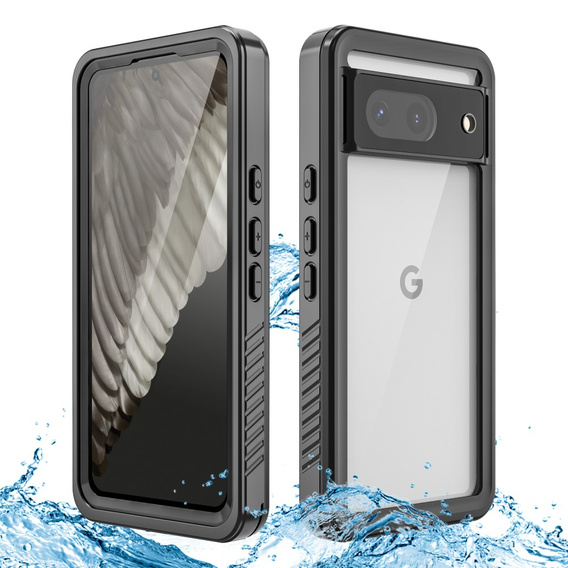 IP68 vízálló tok a Google Pixel 8, fekete