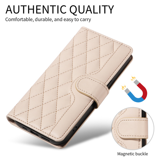 Rhombus Crossbody bőr flip tok Motorola Edge 70 készülékhez