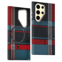 Tok Samsung Galaxy S24 Ultra, Carbon Fiber MagSafe, kék / piros