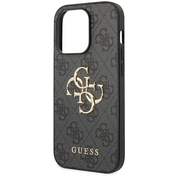 GUESS Telefontok a iPhone 15 Pro Max, 4G Big Metal Logo, szürke