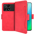 Pattintható tok a Xiaomi Poco X6 Pro 5G, Card Slot, piros
