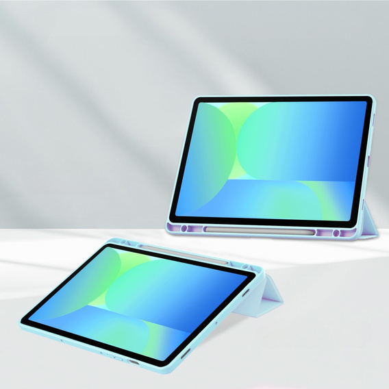 Tok Samsung Galaxy Tab S10 FE+ Plus, Smartcase Hybrid, tolltartó résszel, kék