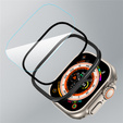 Védőkeret edzett üveggel az Apple Watch Ultra 1/2/3 49 mm-es órájához