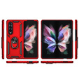 Páncélozott telefontok a Samsung Galaxy Z Fold3 5G, Nox Case Ring, piros