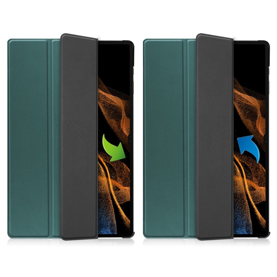 Tok Samsung Galaxy Tab S9 Ultra, Smartcase, zöld