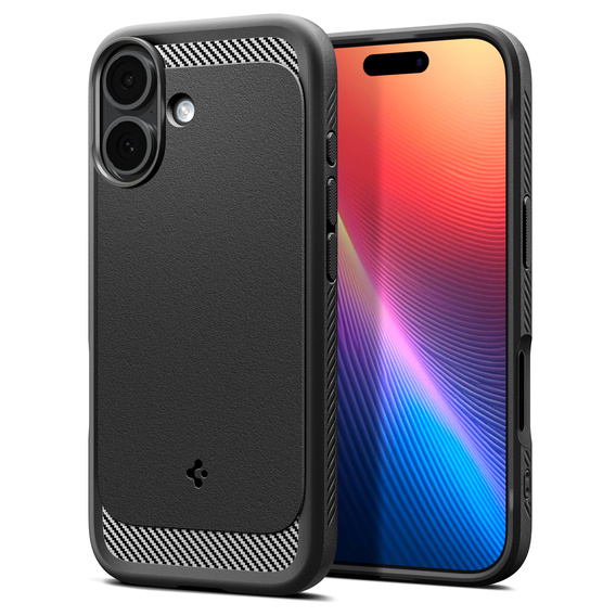 Spigen Rugged Armor MagSafe tok iPhone 17 készülékhez, matt fekete