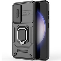 Telefontok a Samsung Galaxy S24, KickStand Camera Lens, fekete